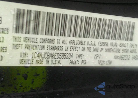 2014 Jeep Compass Sport z USA, uszkodzony, nr VIN 1C4NJCBA0ED585334